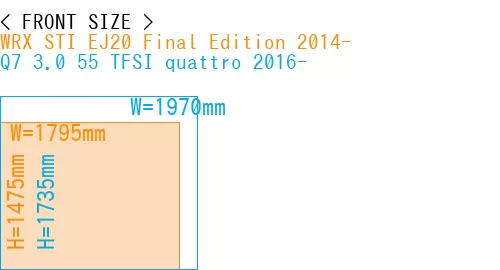 #WRX STI EJ20 Final Edition 2014- + Q7 3.0 55 TFSI quattro 2016-